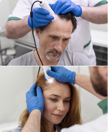 Mladá žena si prohlíží padající vlasy v ruce – ilustrační foto k článku o návycích, které způsobují padání vlasů